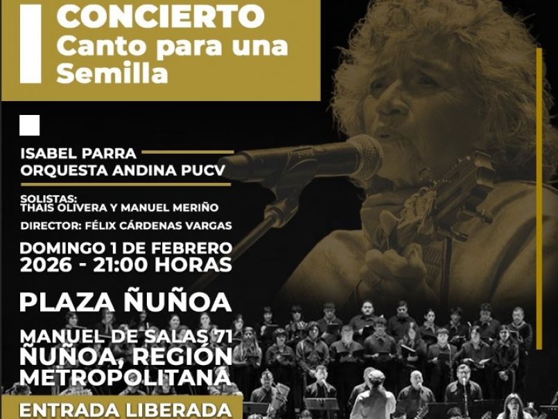 Orquesta Andina ofrecerá concierto “Canto para una Semilla” junto a Isabel Parra