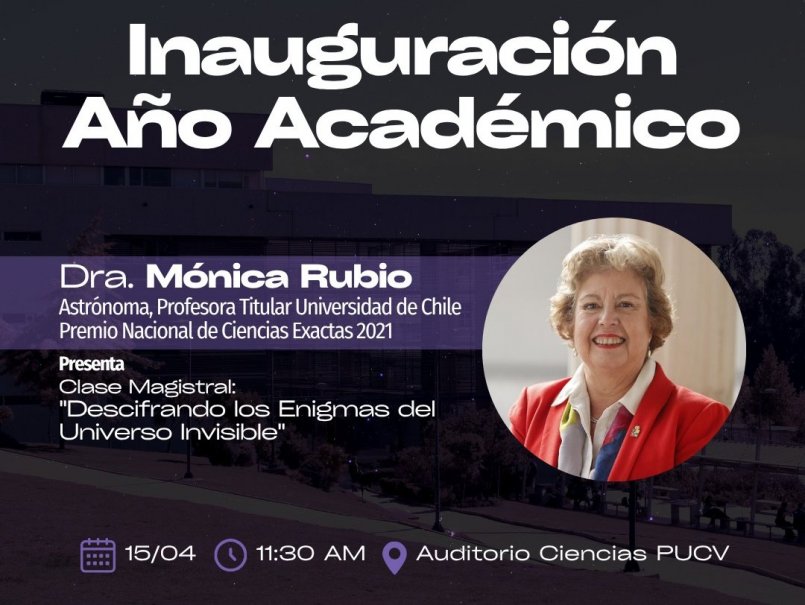 Destacada astrónoma inaugurará Año Académico de la Facultad de Ciencias