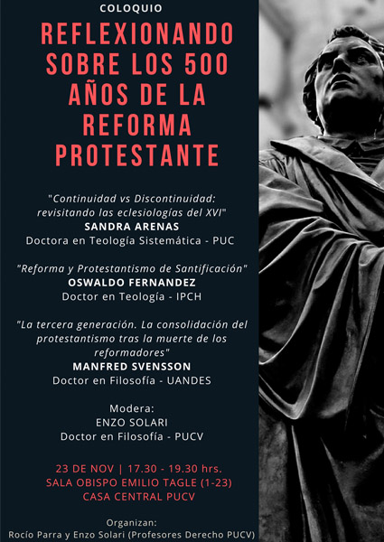 Coloquio "Reflexionando sobre los 500 años de la Reforma Protestante"