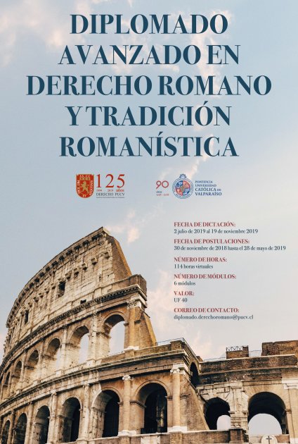 Postulaciones Diplomado Avanzado en Derecho Romano y Tradición Romanística
