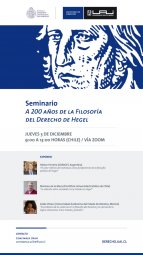 Seminario: A 200 años de la Filosofía del Derecho de Hegel