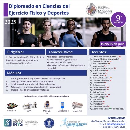 Diplomado en Ciencias del Ejercicio Físico y Deporte