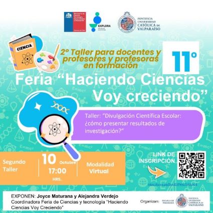 2º taller y Postulaciones 11º Feria de Ciencias y tecnología para niños y niñas de la Región de Valparaíso.