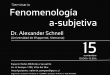 Seminario de profundización "Fenomenología a-subjetiva"