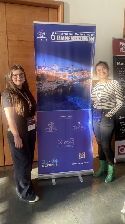 La Dra. Lisa Muñoz y Bárbara Pastén representan al Instituto de Química en la International Conference on Materials Science 2024