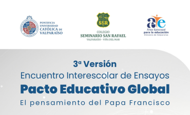 Invitación tercera versión del Encuentro Interescolar de ensayos, en torno al pensamiento del Papa Francisco, Integrando el Pacto Educativo Global.