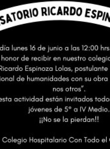 Vinculación con el medio: Ricardo Espinoza visita establecimiento educativo en contexto hospitalario