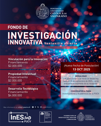 Postulaciones abiertas: Fondo de Investigación Innovativa para investigadores y académicos de la PUCV