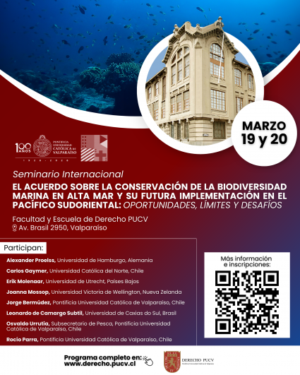 Seminario internacional "El Acuerdo sobre la Conservación de la Biodiversidad Marina de las Zonas Situadas Fuera de la Jurisdicción Nacional y su futura implementación en el Pacífico Sudoriental"